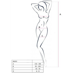 Passion - Femme Bs032 Bodystocking Noir Taille Unique